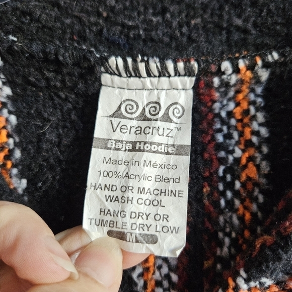 Vintage Veracruz Hooded Pullover Sz M - Picture 2 of 4